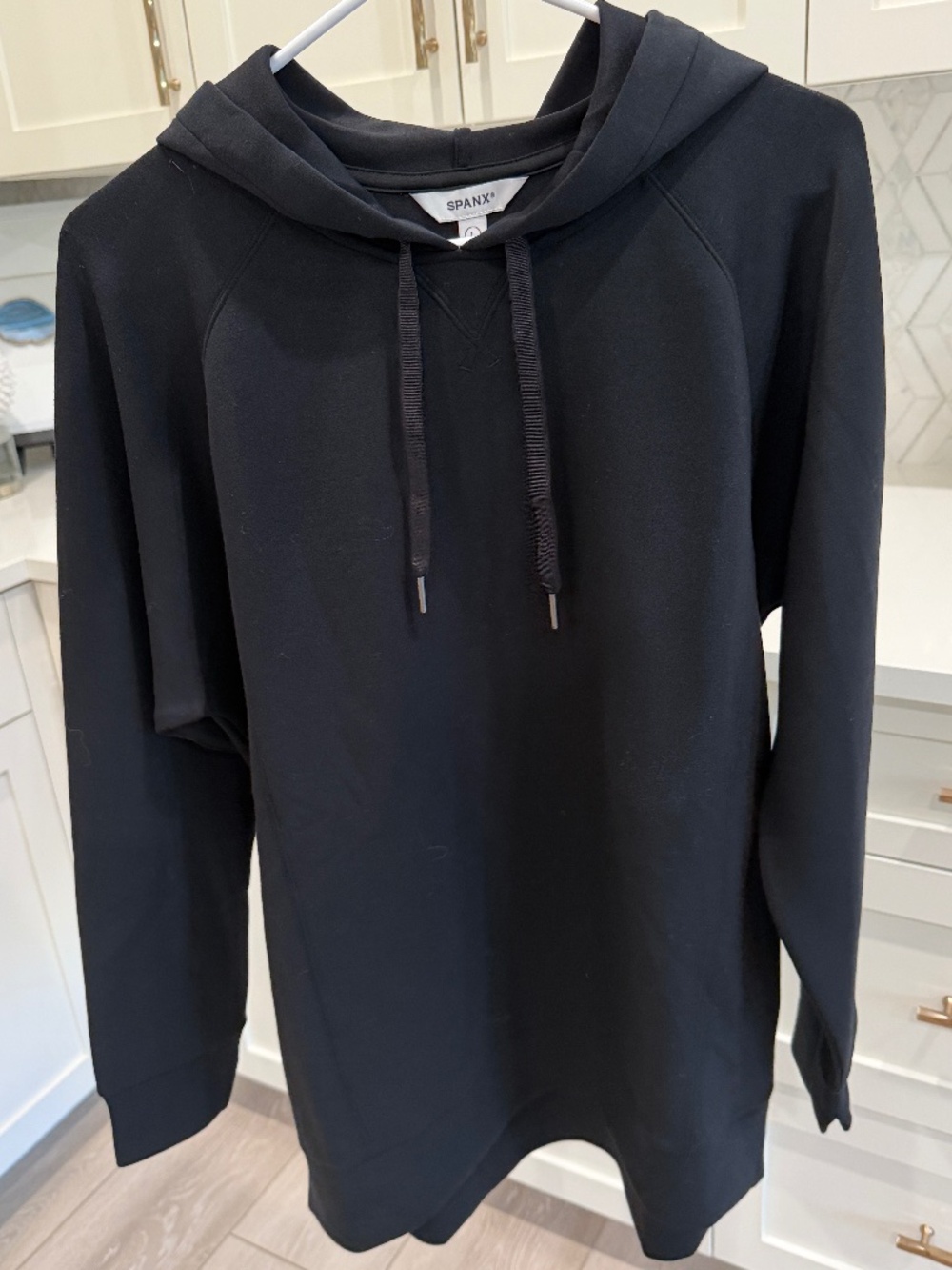 Spanx AirEssentials Classic Hoodie, Black, Women's size L, NWT